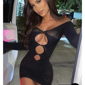 One of a Kind Mini Dress in black